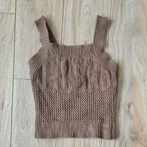 Cotton On Brown Ribbed Sleeveless Tank Top